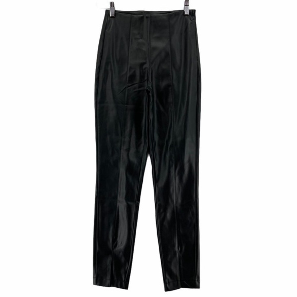Forever 21 Black Faux Leather Slim Ankle Pant